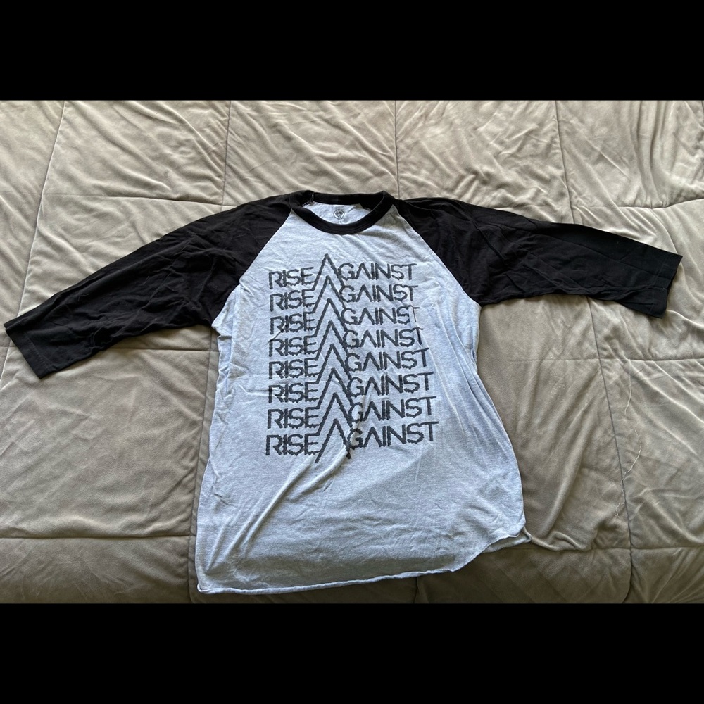 Rise Against baseball tee.